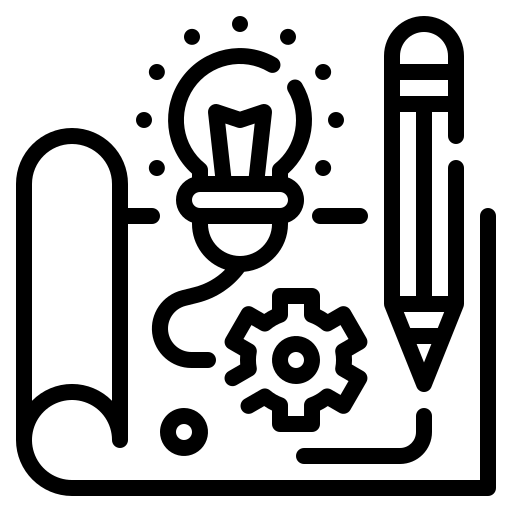 icon representing a blueprint for system and website evolution